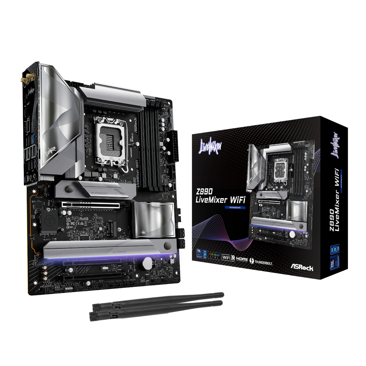 ASRock Z890 LiveMixer Wi-Fi Intel LGA 1851 ATX Gaming Motherboard-0