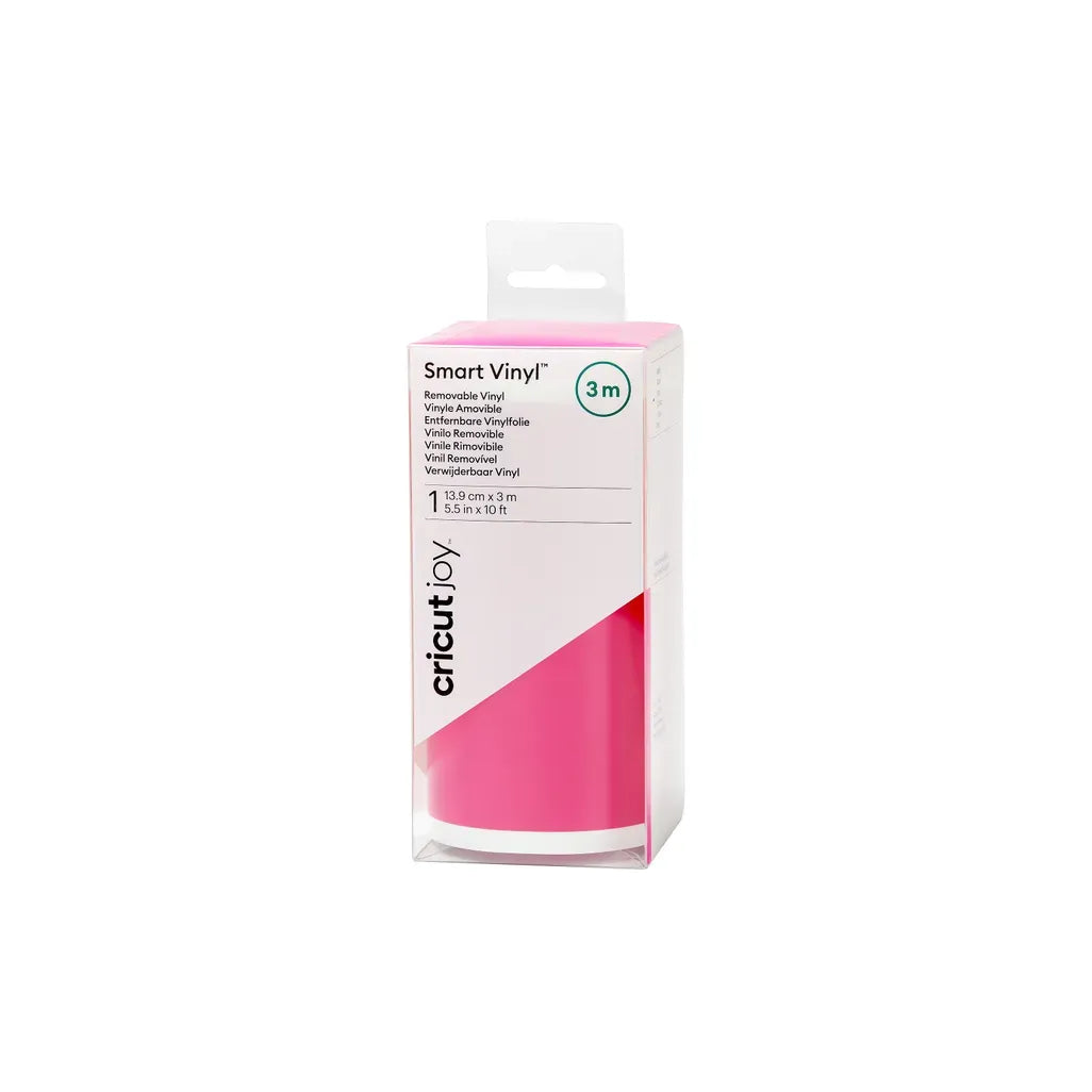 2009327 - Cricut Smart Vinyl Removable Party Pink 120cm; 1 roll 5.5 in x 10 ft (13.9 cm x 3 m); Matte finish; Works without a cu