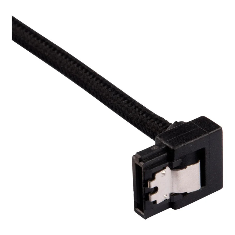 Corsair Premium Sleeved SATA Data Cable Set with 90° Connectors; Black; 60cm