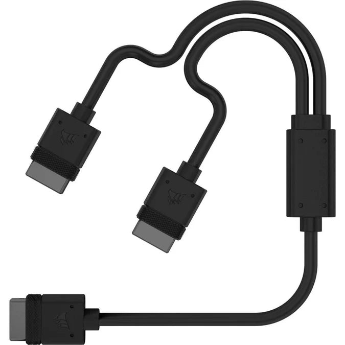 CORSAIR iCUE LINK Cable; 1x 600mm Y-Cable with Straight connectors; Black