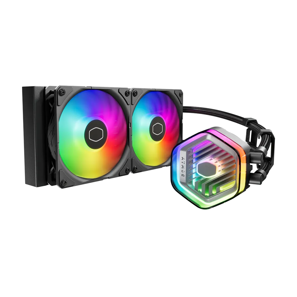 Cooler Master MasterLiquid 240 ATMOS, Liquid cooling kit, 12 cm, 690 RPM, 2500 RPM, 27.2 dB, 70.7 cfm