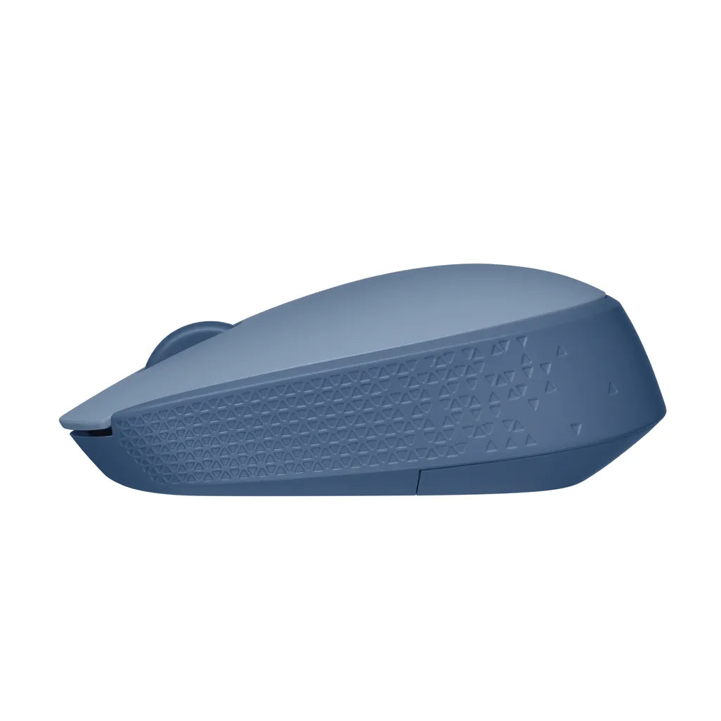 Logitech Wireless Mouse M171 (Blue/Grey) Nano USB receiver 3 buttons optical tracking ratchet wheel 12-month battery life 10m ra
