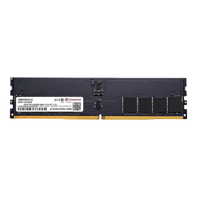 TRANSCEND JET MEMORY 32GB DDR5-6400 Unbuffered DESKTOP CUDIMM 2RX8 CL52  (2Gx8)x16