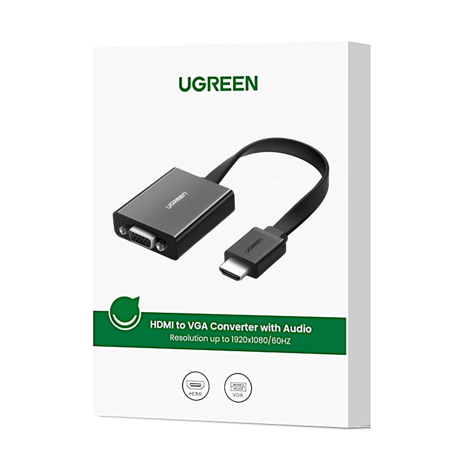UGREEN HDMI to VGA Adapter, with 3.5mm Audio and Power Port - Black-4