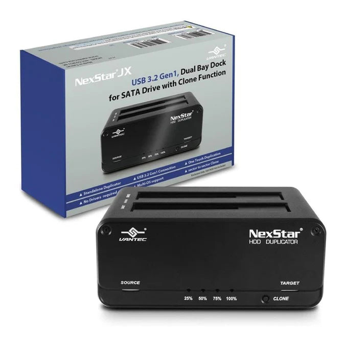NexStar JX; USB 3.2 Gen1; Dual Bay Dock for SATA Drive with Clone Function