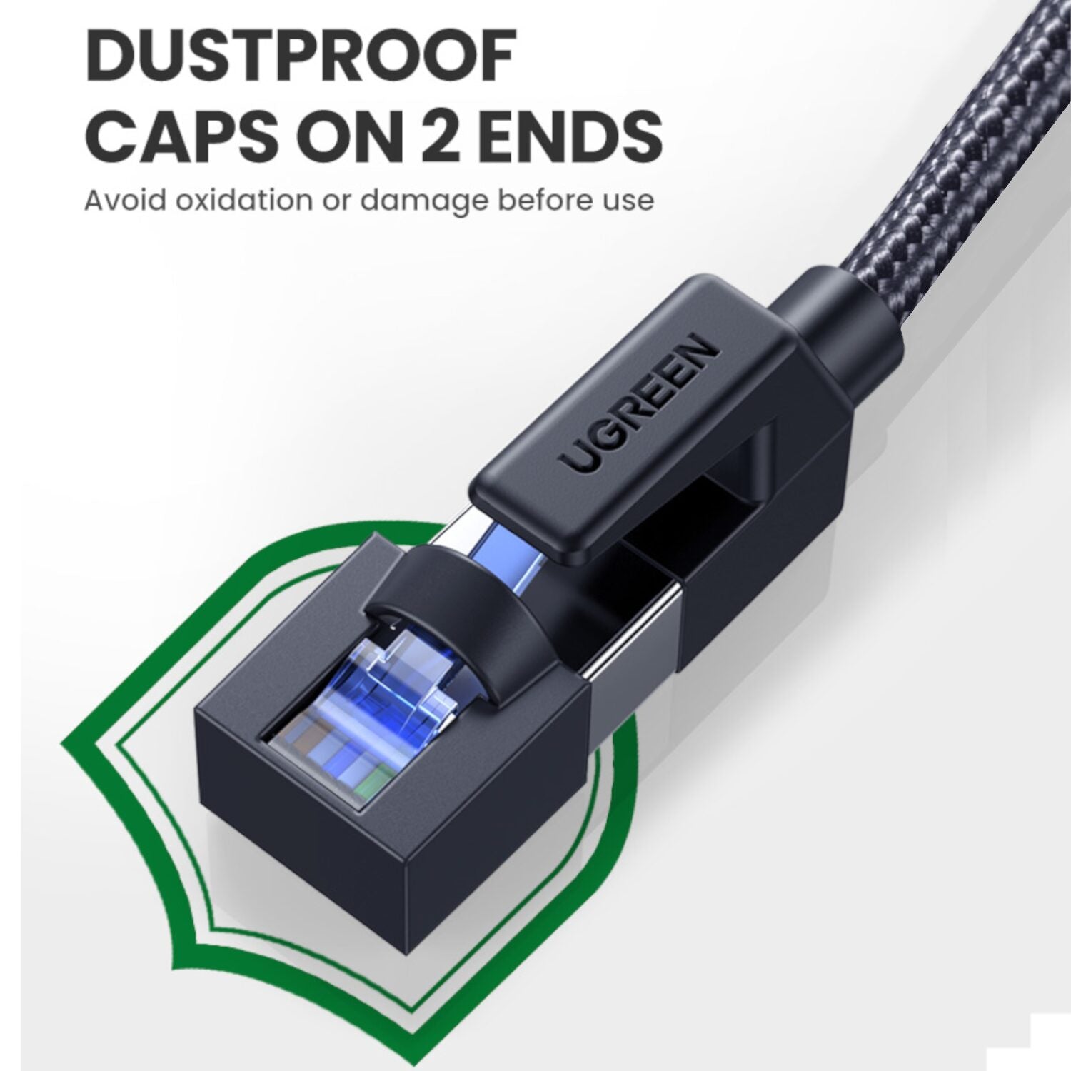 UGREEN Cat8 Nylon Braided Ethernet Cable - 40Gbps with Modular Plugs - 5m-3