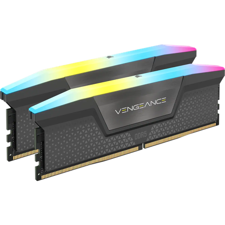 Corsair VENGEANCE® RGB AMD EXPO32GB (2 x 16GB) DDR5 DRAM 5200MHz C40 Memory Kit; 40-40-40-77; 1.25V; Cool Grey.
