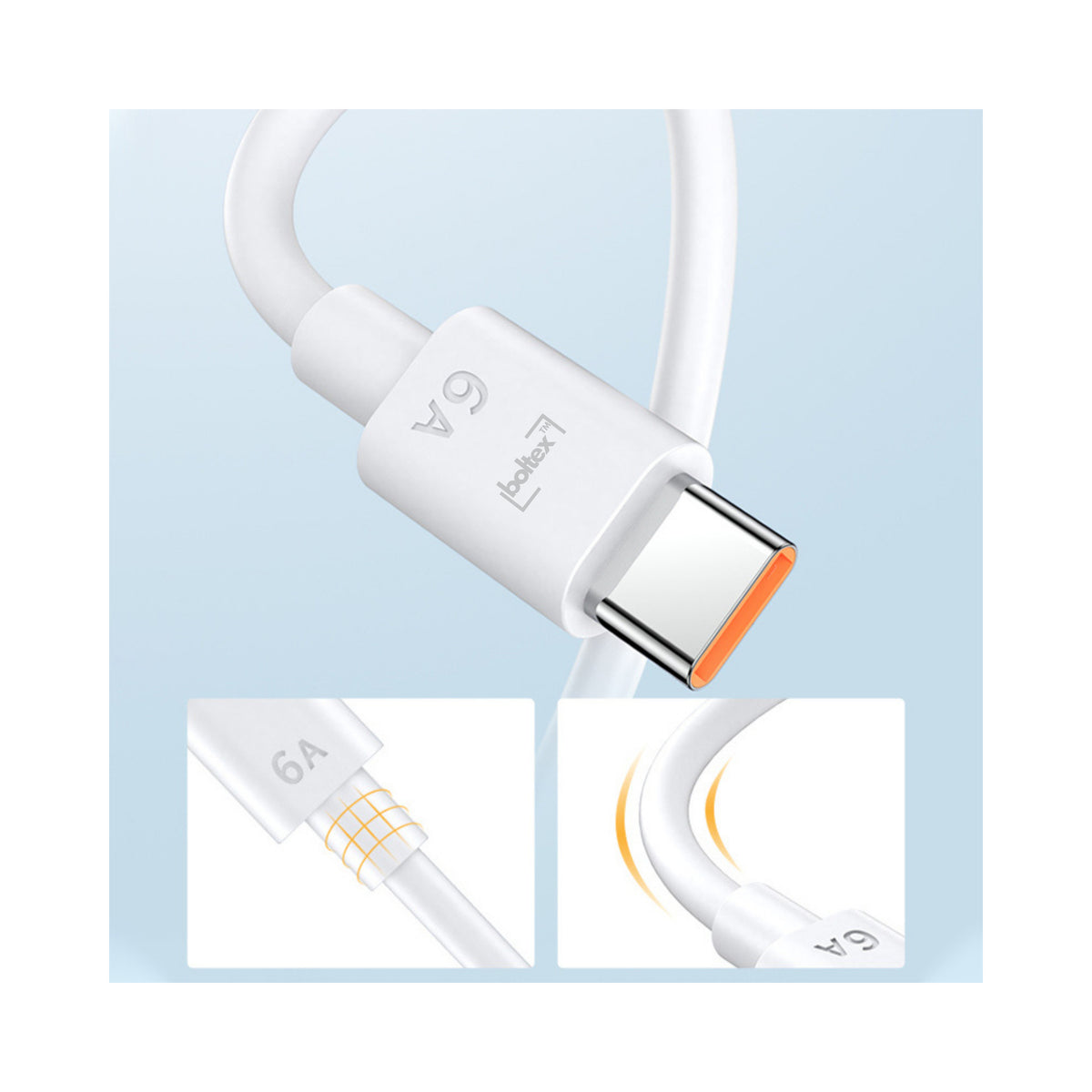 Boltex Type-C - Type-C Fast Charging Cable (4 PACK)