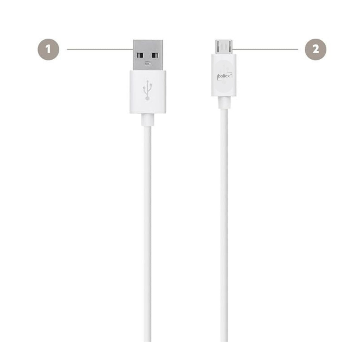 Boltex USB - Micro-USB Fast Charging Cable (4 PACK)