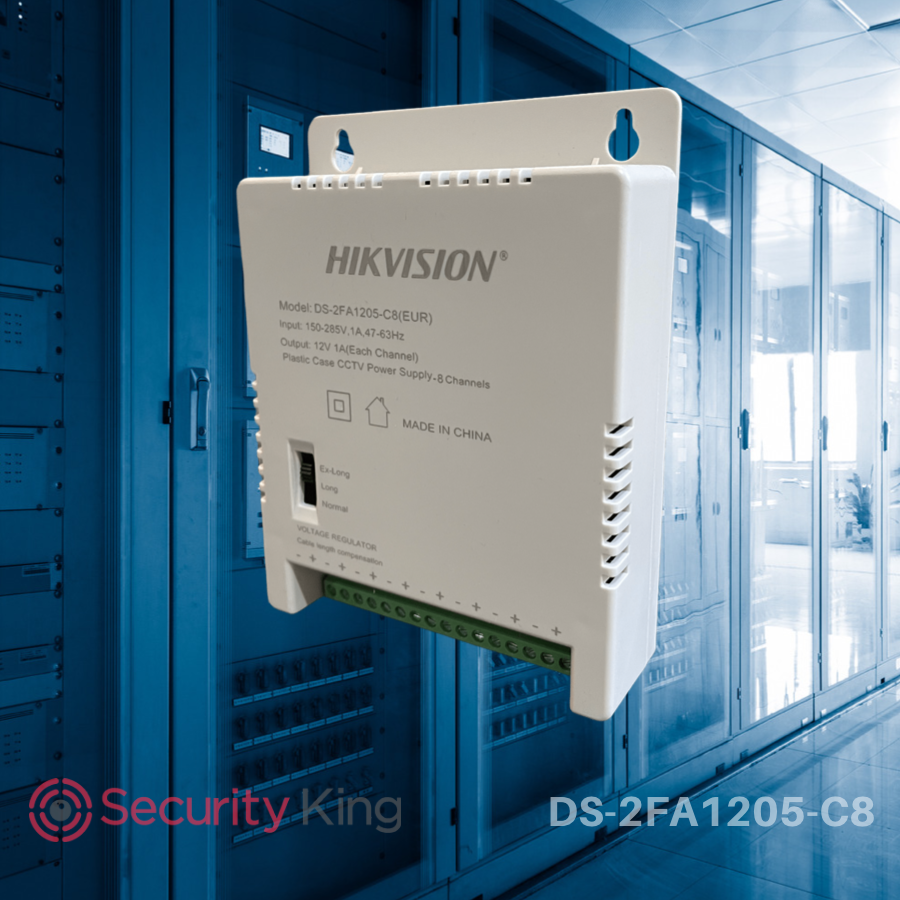 Hikvision 12 Volts 8 Channel CCTV Power Supply - DS-2FA1205-C8 (EUR)