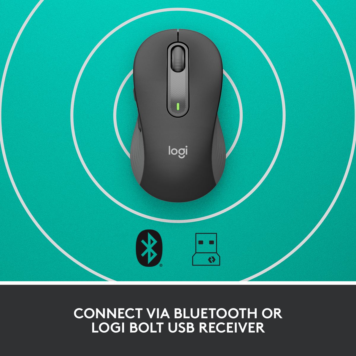 LOGITECH M650 SIGNATURE WIRELESS BLUETOOTH MOUSE GRAPHITE