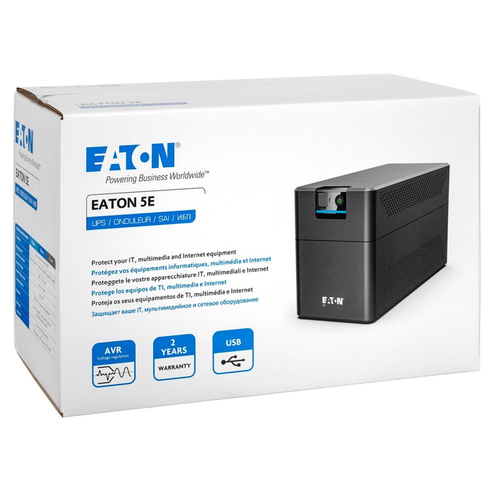 Eaton 5E 1200 USB IEC G2 1200VA AVR 230V Tower 2 Year Carry in Warranty