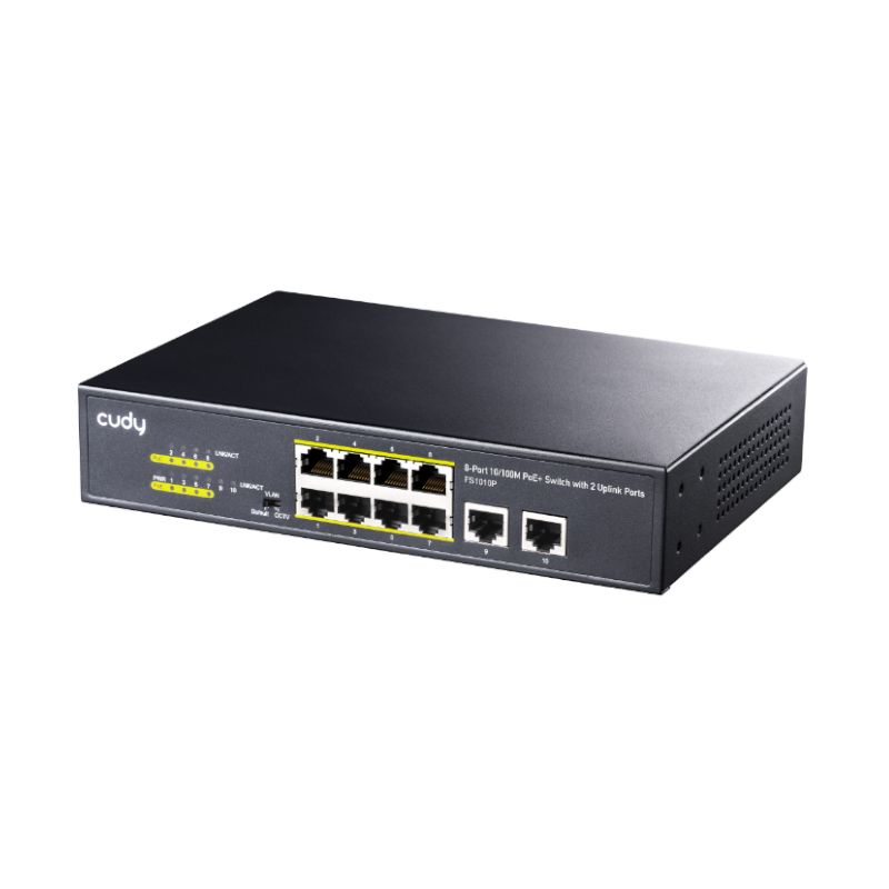 Cudy 10-Port 10/100Mbps Unmanaged PoE+ Switch 120w
