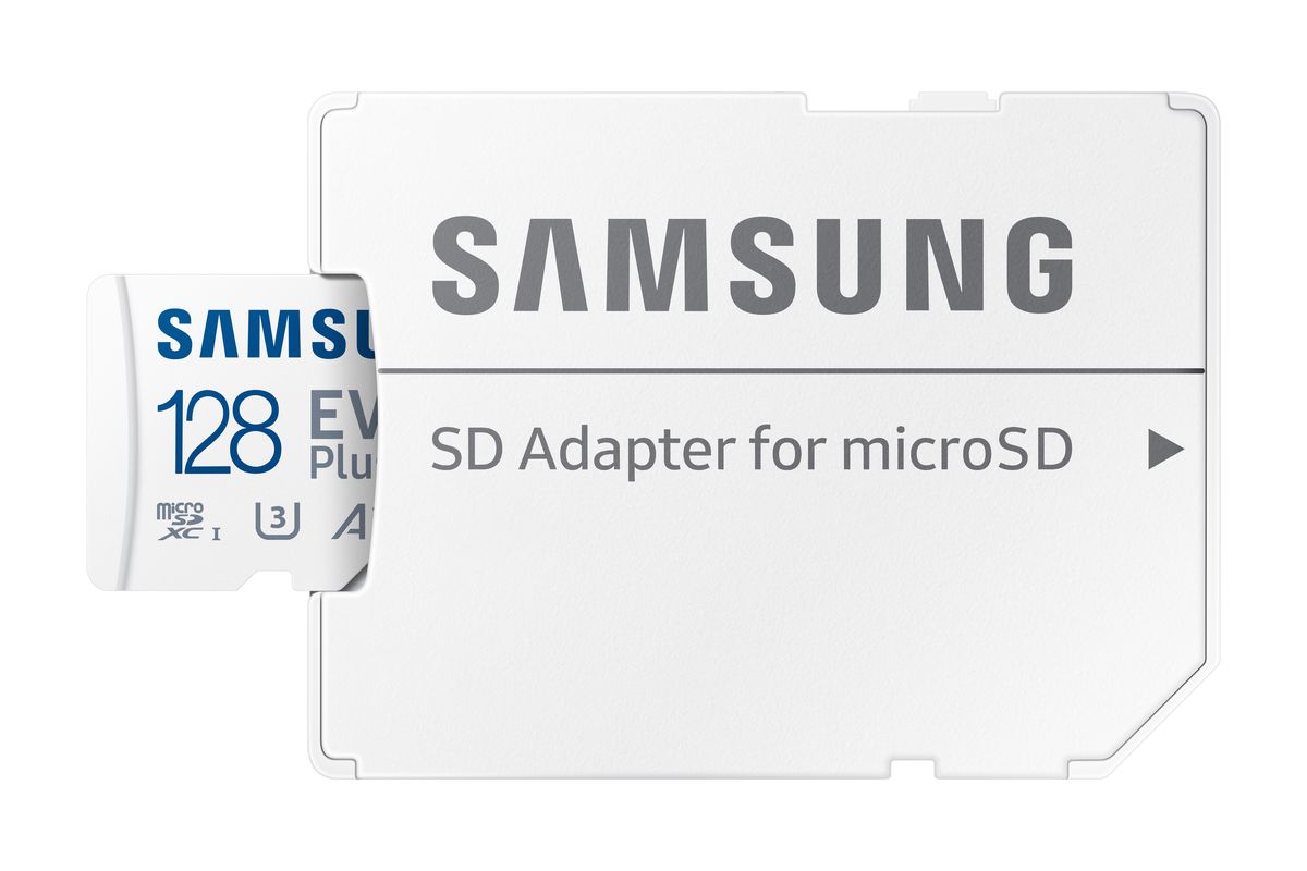 Samsung MB-MC128SA EVO Plus microSDXC 128GB Memory Card; Read : up to 160MB/s Write : Lower than Read Speed* Read/Write speed wi