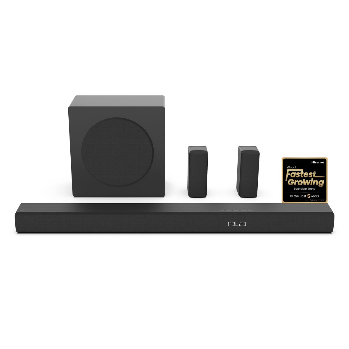Hisense 540W 5.1 Channel Bluetooth Soundbar with Wireless Subwoofer