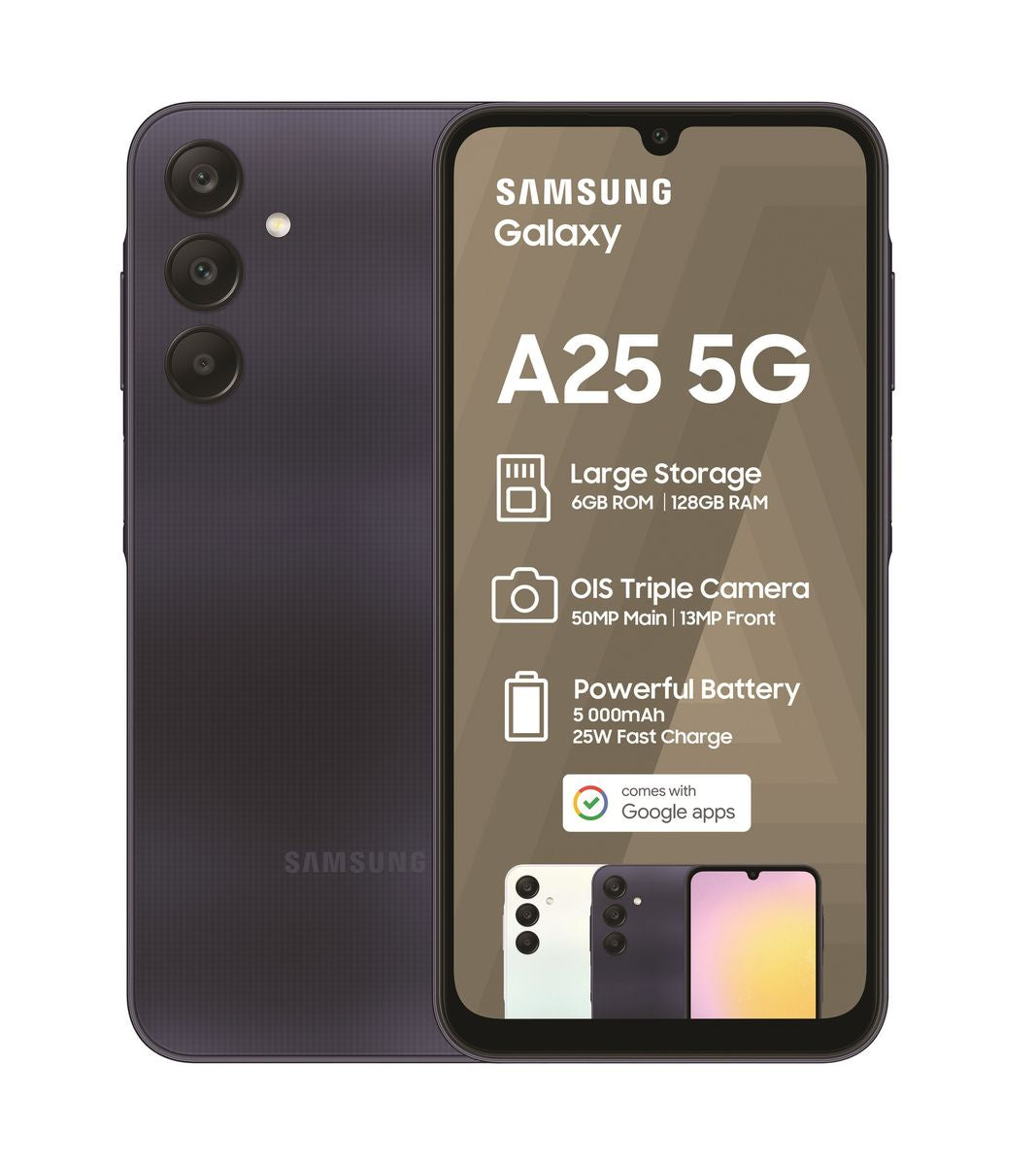 SAMSUNG GALAXY-A25 5G 6.5'' 6GB RAM + 128GB INT MEMORY DS