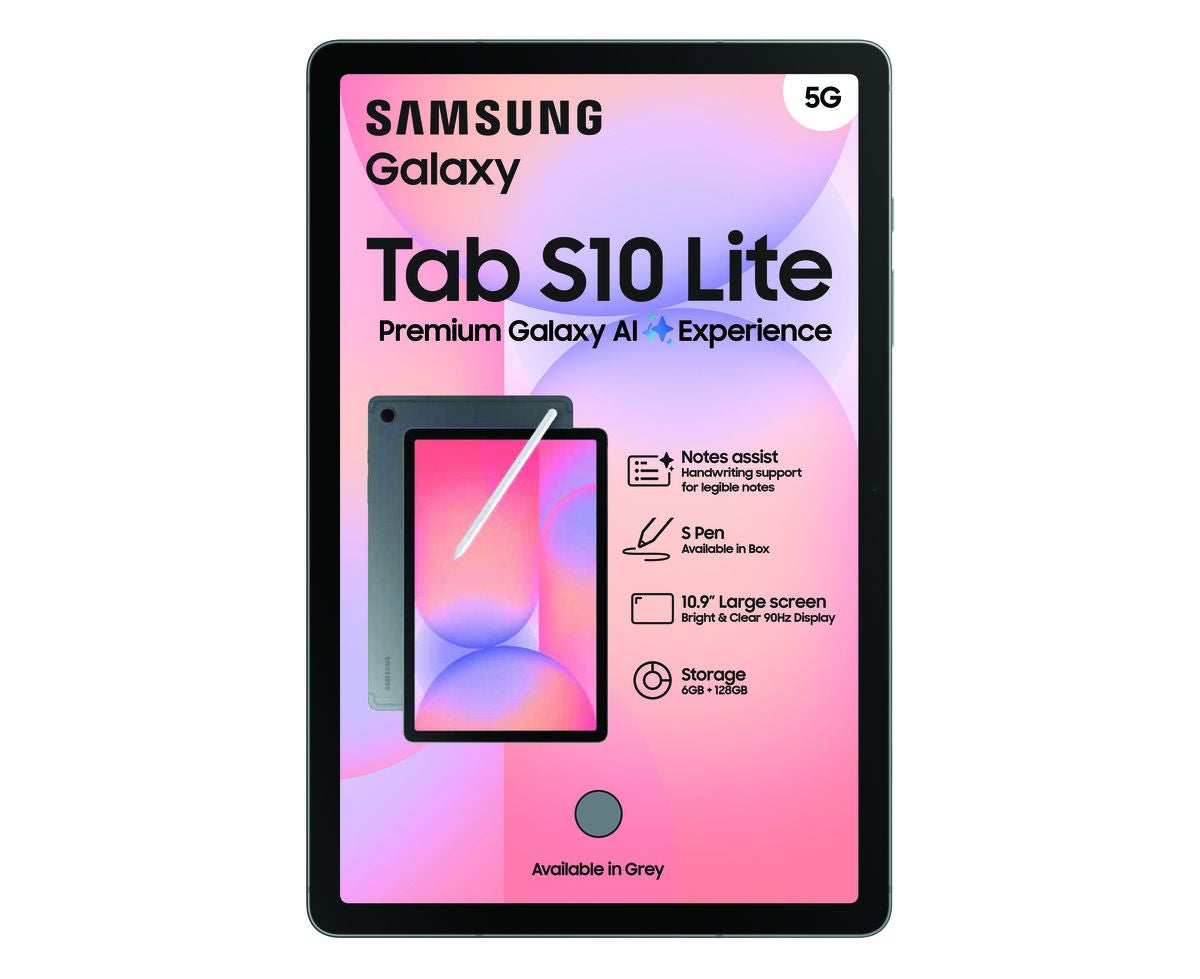 Samsung Galaxy Tab S10 Lite 10.9'' UHD 4K|5G|6GB|128GB (Micro SD)|Nano Sim|SPen|8MP|5MP|2Yrs Carry-In|Android15