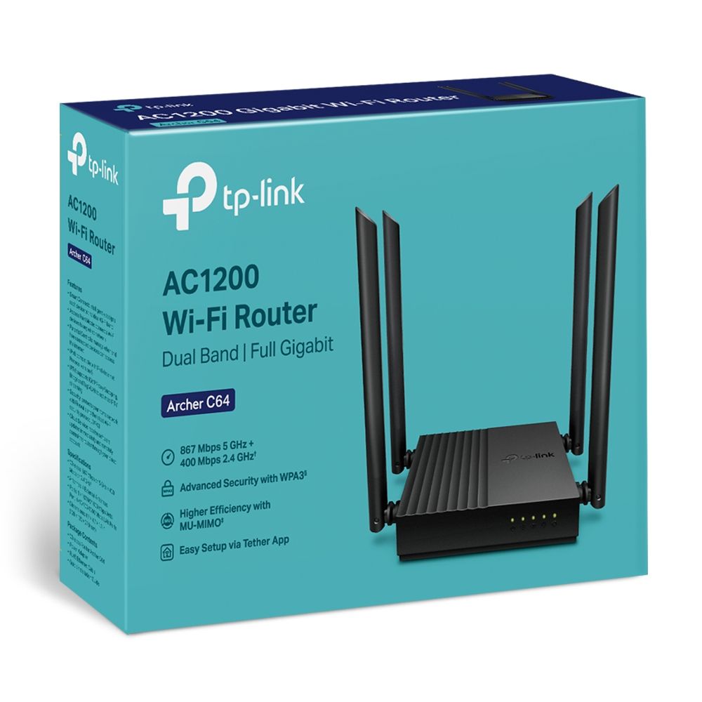 TP-Link Archer C64 AC1200 MU-MIMO Wi-Fi Router