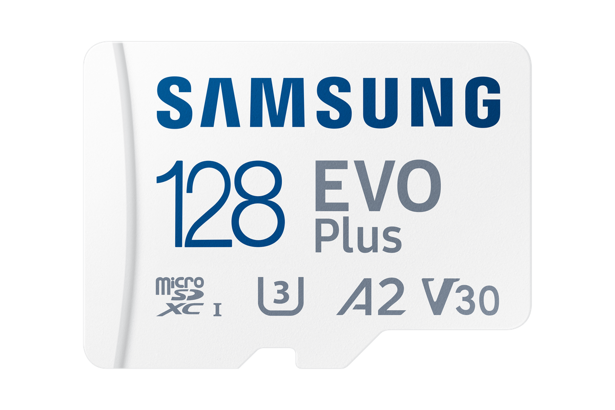 Samsung MB-MC128SA EVO Plus microSDXC 128GB Memory Card; Read : up to 160MB/s Write : Lower than Read Speed* Read/Write speed wi