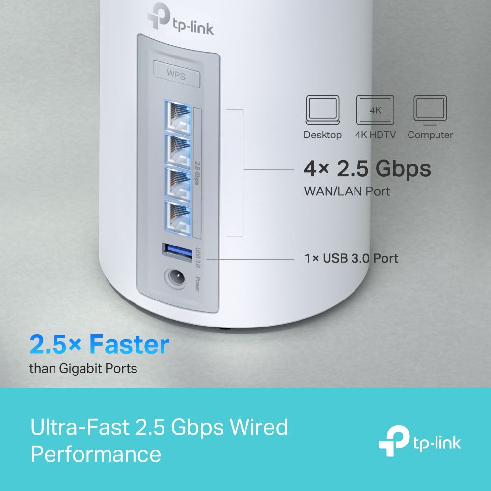 TP-Link Deco BE65(2-Pack) BE9300 Whole Home Mesh WiFi 7 System