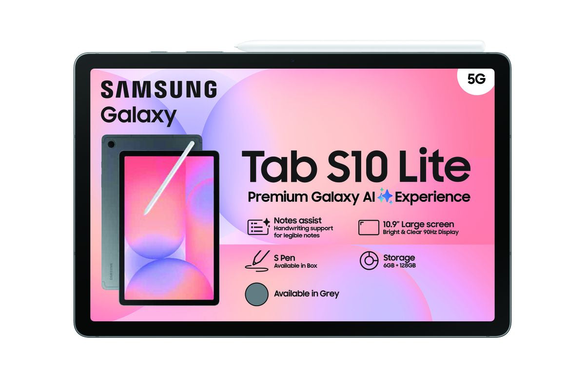 Samsung Galaxy Tab S10 Lite 10.9'' UHD 4K|5G|6GB|128GB (Micro SD)|Nano Sim|SPen|8MP|5MP|2Yrs Carry-In|Android15