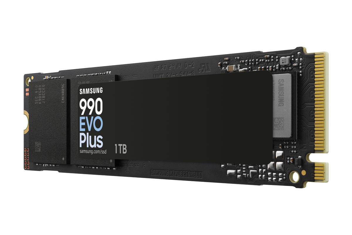 SAMSUNG MZ-V9S1T0BW 990 EVO Plus 1TB NVMe SSD - Read Speed up to 7150 MB/s; Write Speed to up 6300 MB/s; Random Read up to 850;0
