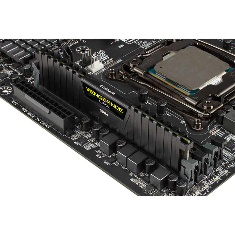 Corsair VENGEANCE® LPX 16GB (1 x 16GB) DDR4 DRAM 3000MHz C16 Memory Kit; 16-20-20-38; 1.2V; Black