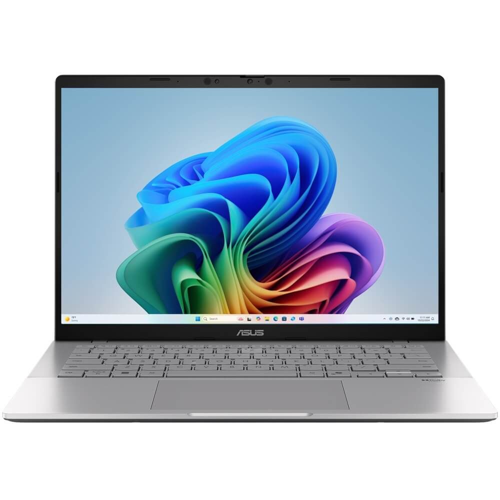 ASUS Vivobook S 14|S3407QA-Q1610S0W|14''|SILVER|Qualcomm Purwa SnapDragon Plus|LPDDR5X 16GB OB|1TB PCIE SSD|WIN 11H