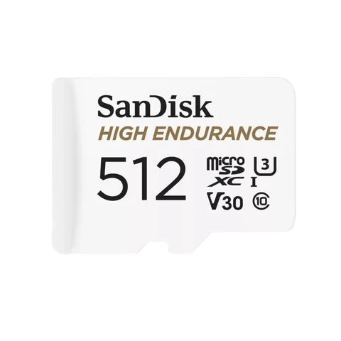 SANDISK HIGH ENDURANCE MICROSDXC 512GB ADAPTER C10 U3 V130