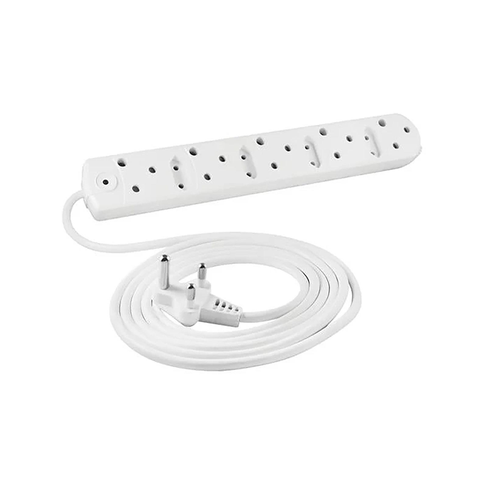5 Way Low Cost Power Duct 16A + 3M PVC White Crabtree M/PLUG U/SW + O/L C2035/3P-0