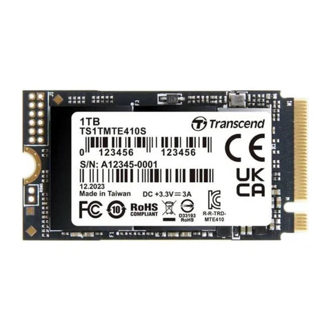 Transcend 1TB MTE410S PCI-E GEN 4x4 M.2 2242 SSD 3D NAND - 5000 MB/s Read 3500 MB/s Write - 600 TBW