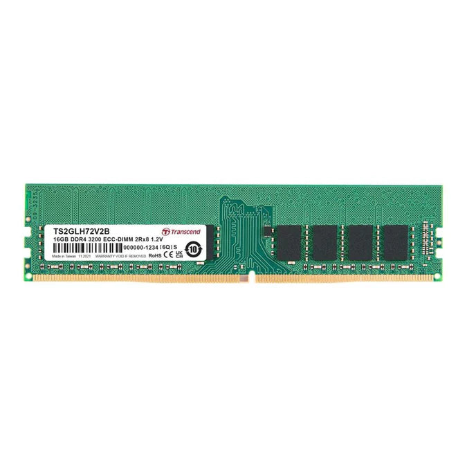 TRANSCEND 16GB DDR4-3200 ECC DIMM 2Rx8 2Gx8 CL22 1.2V