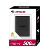 TRANSCEND 500GB ESD270C USB3.1/TYPE-C PORTABLE SSD