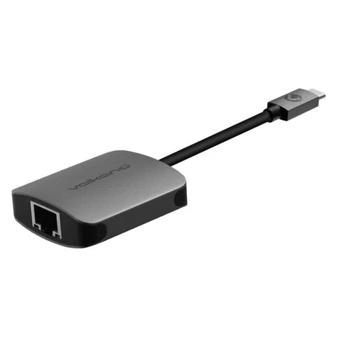 VolkanoX Core LAN series USB Type C to Gigabit LAN adaptor - Charcoal
