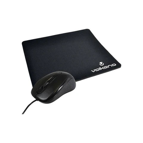 Volkano Slick series wired USB mouse with mousepad combo
