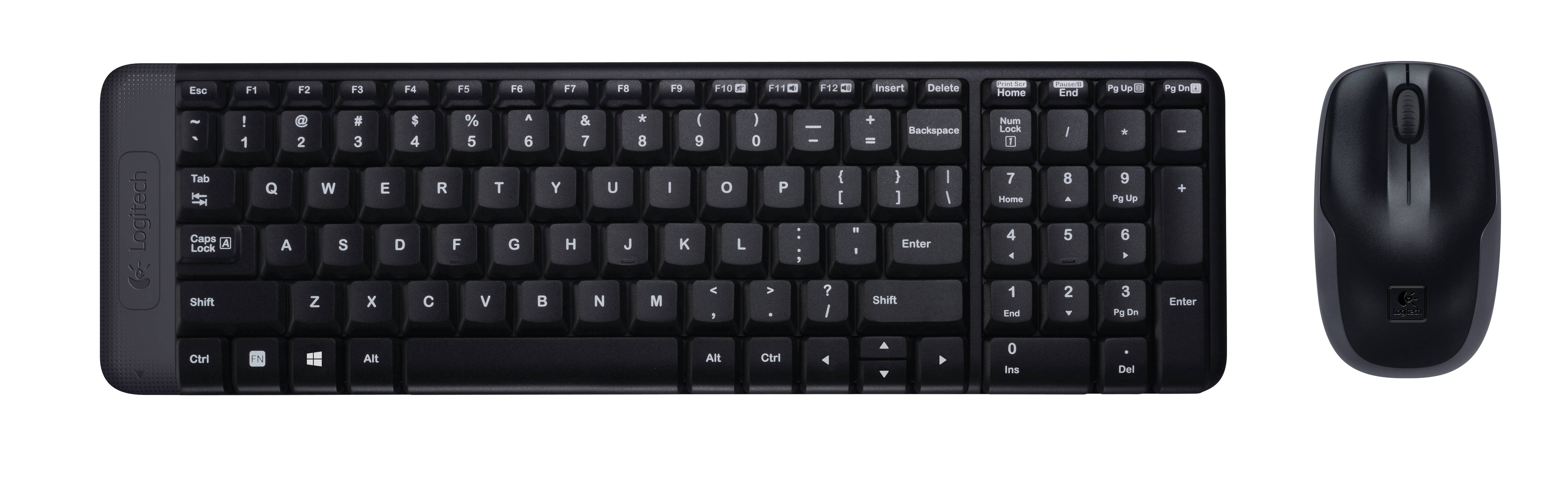 Logitech Wireless Keyboard and Mouse Combo MK220 USB receiver  2 4GHz 10m range sleek minimalist design