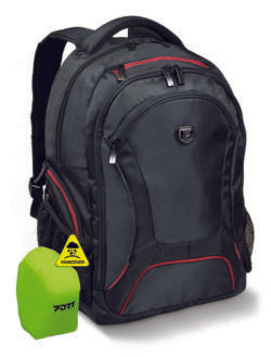 PORT DESIGNS COURCHEVEL 17.3′ BACKPACK CASE – BLACK AND RED - Platinum Selection