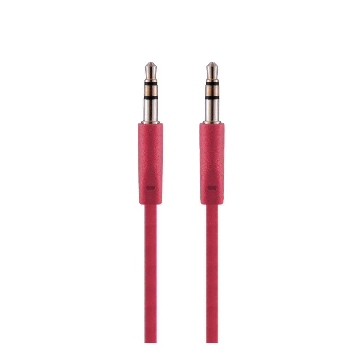 Pro Bass Chain series Blister flat Auxiliary Cable- Red-0