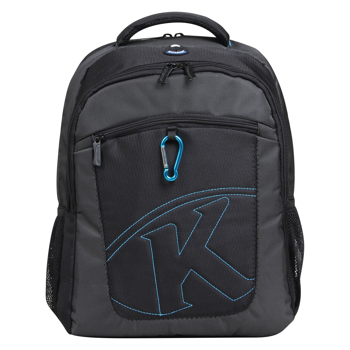 Kingsons 15.6" black laptop backpack with key chain-0