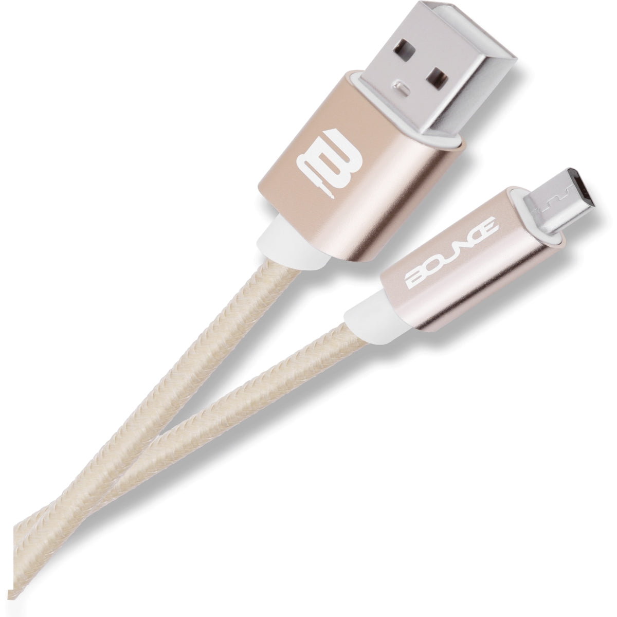 Bounce Cord series Micro USB cable braided 2meter - champagne gold-0