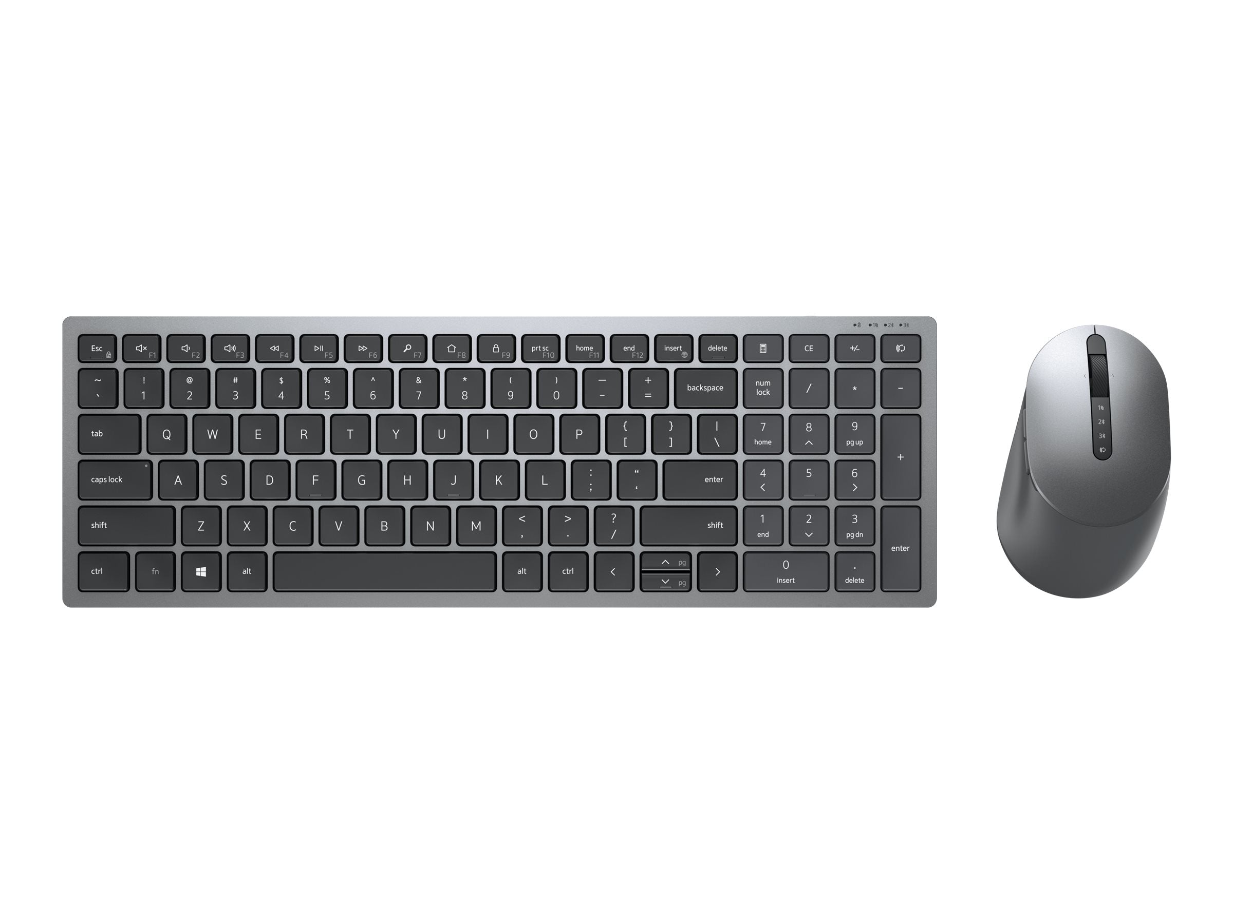 Dell Multi-Device Wireless Keyboard and Mouse - KM7120W - US International (QWERTY) -1
