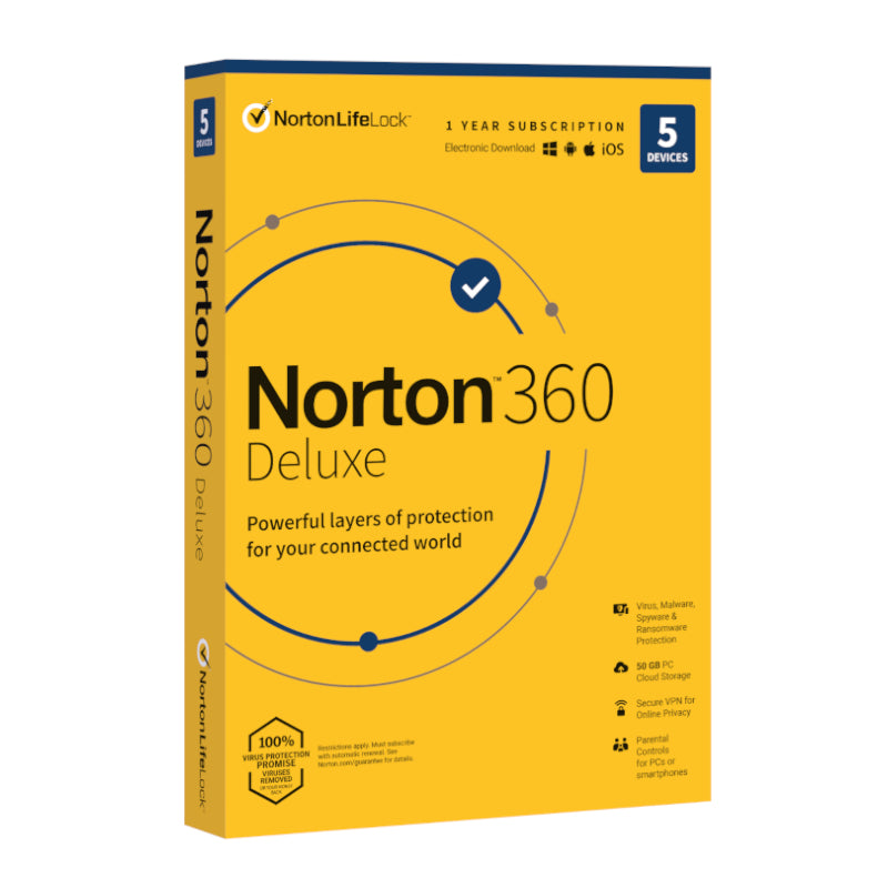 Norton 360 Deluxe 50Gb AF 1 User 5 Device 12 Months-0