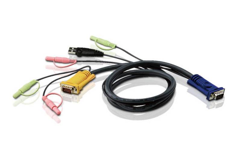 ATEN 1.8M USB KVM Cable with 3 in 1 SPHD and Audio