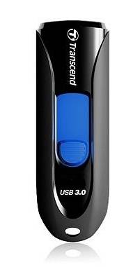 TRANSCEND 128GB JF790 USB3.0 CAPLESS FLASH DRIVE - BLACK AND BLUE