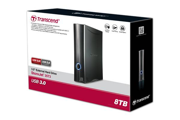 TRANSCEND STOREJET 8TB 3.5'' USB3.0 HDD