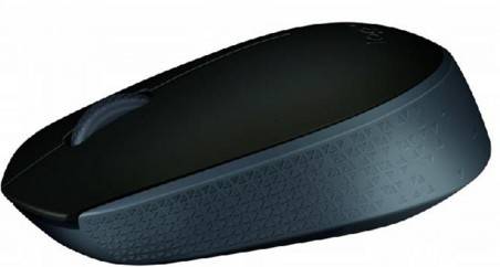 Logitech Wireless Mouse M171 (Black) Nano USB receiver 3 buttons optical tracking ratchet wheel 12-month battery life 10m range