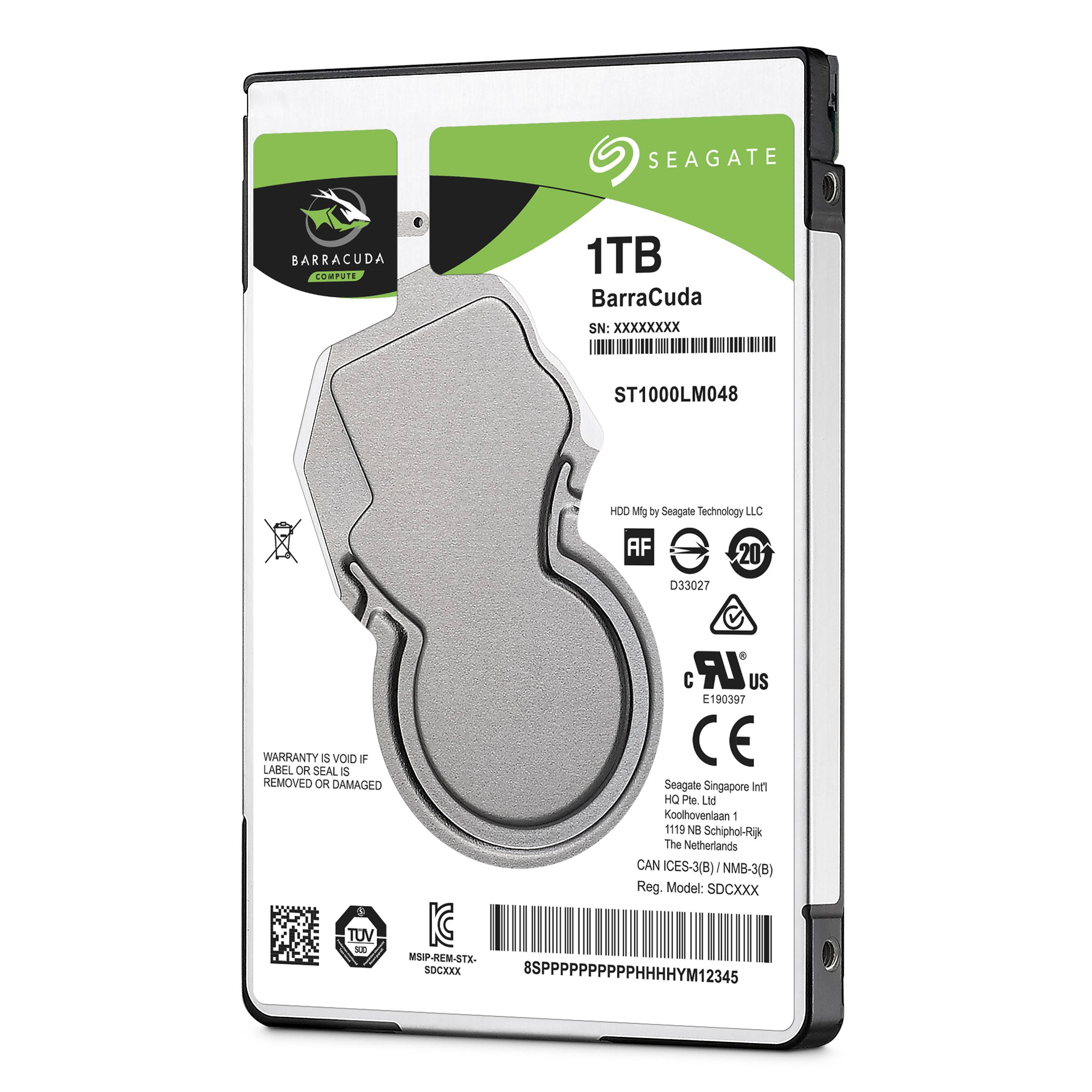 Seagate Barracuda 1TB; 2.5'' Notebook Drive; SATA 6GB/s; RPM 5400; 128MB Cache