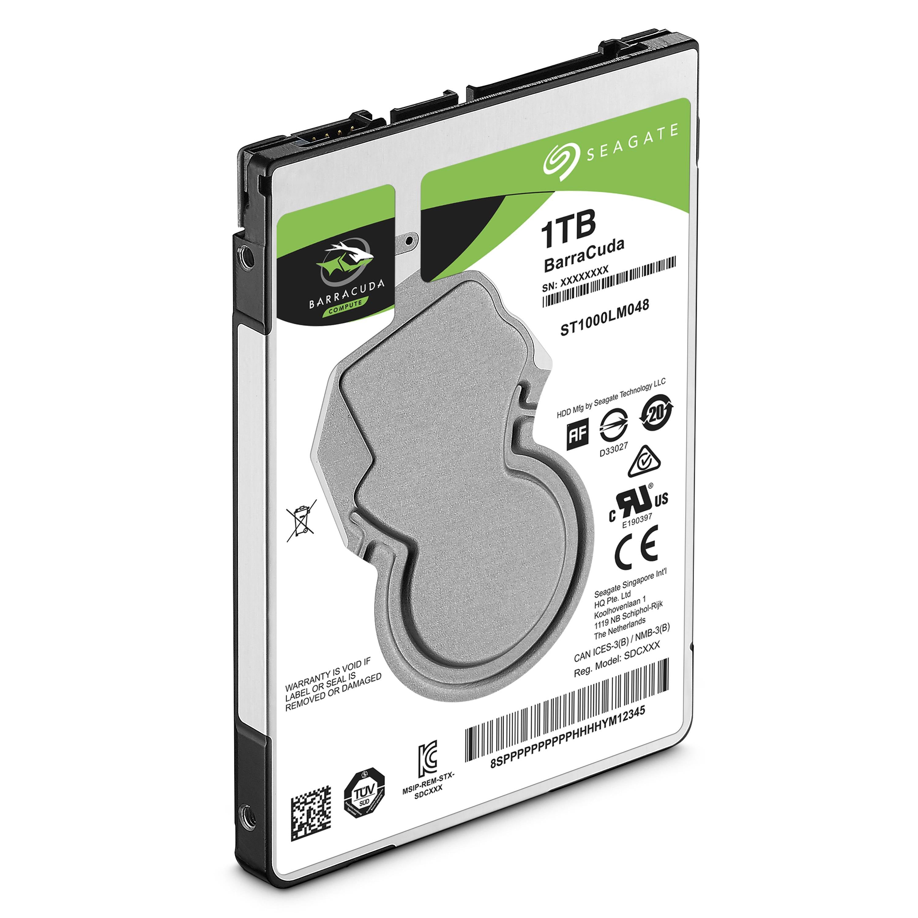 Seagate Barracuda 1TB; 2.5'' Notebook Drive; SATA 6GB/s; RPM 5400; 128MB Cache