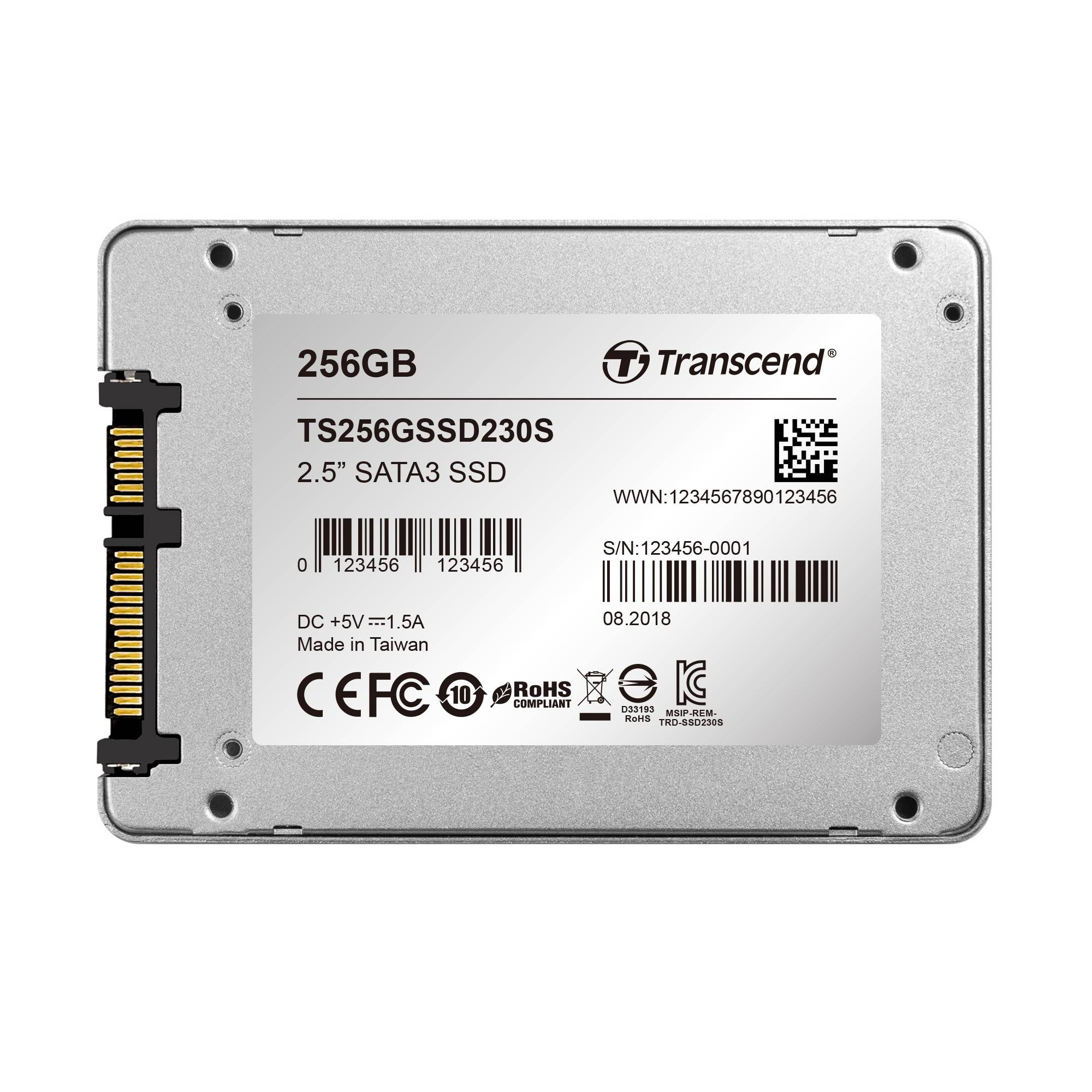 TRANSCEND 256GB SSD230 2.5' SSD DRIVE - 3D NAND