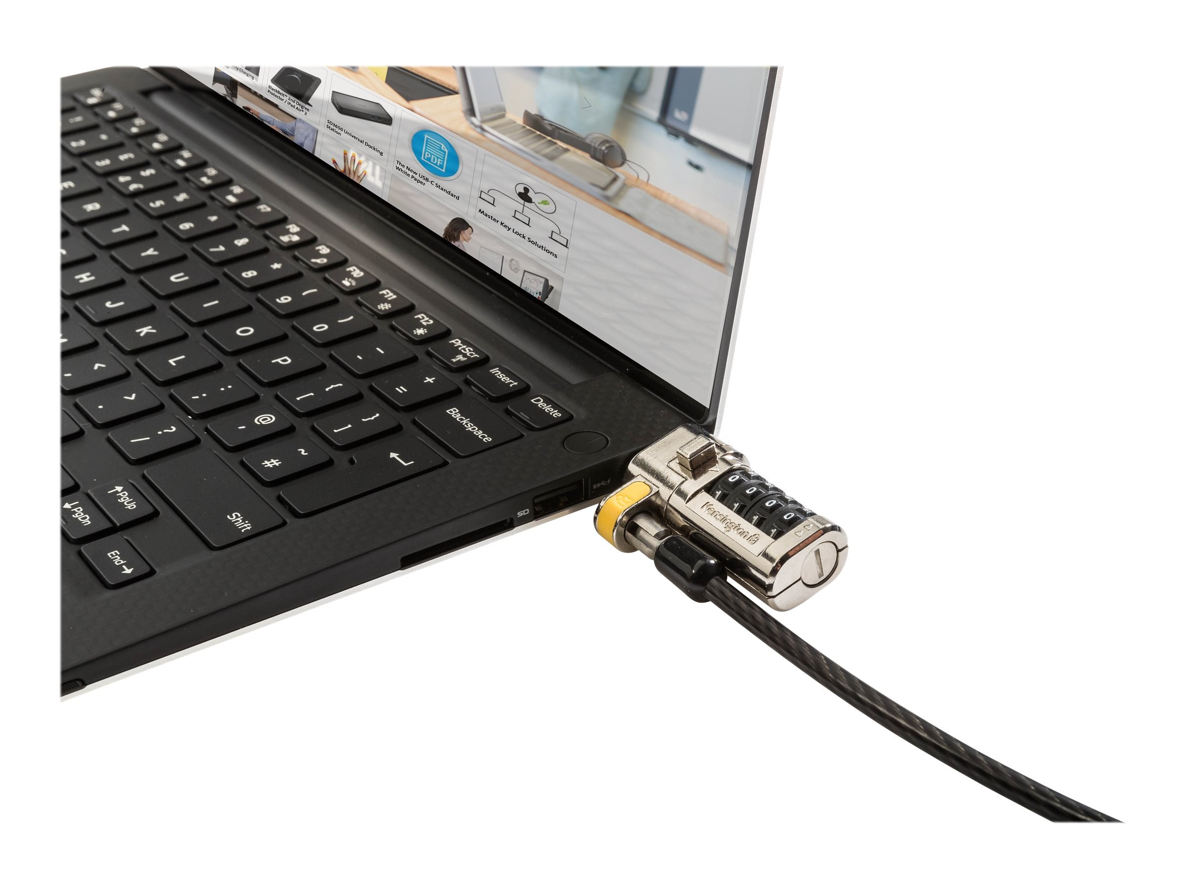 Clicksafe Combination Lock for All Dell Security slots-1